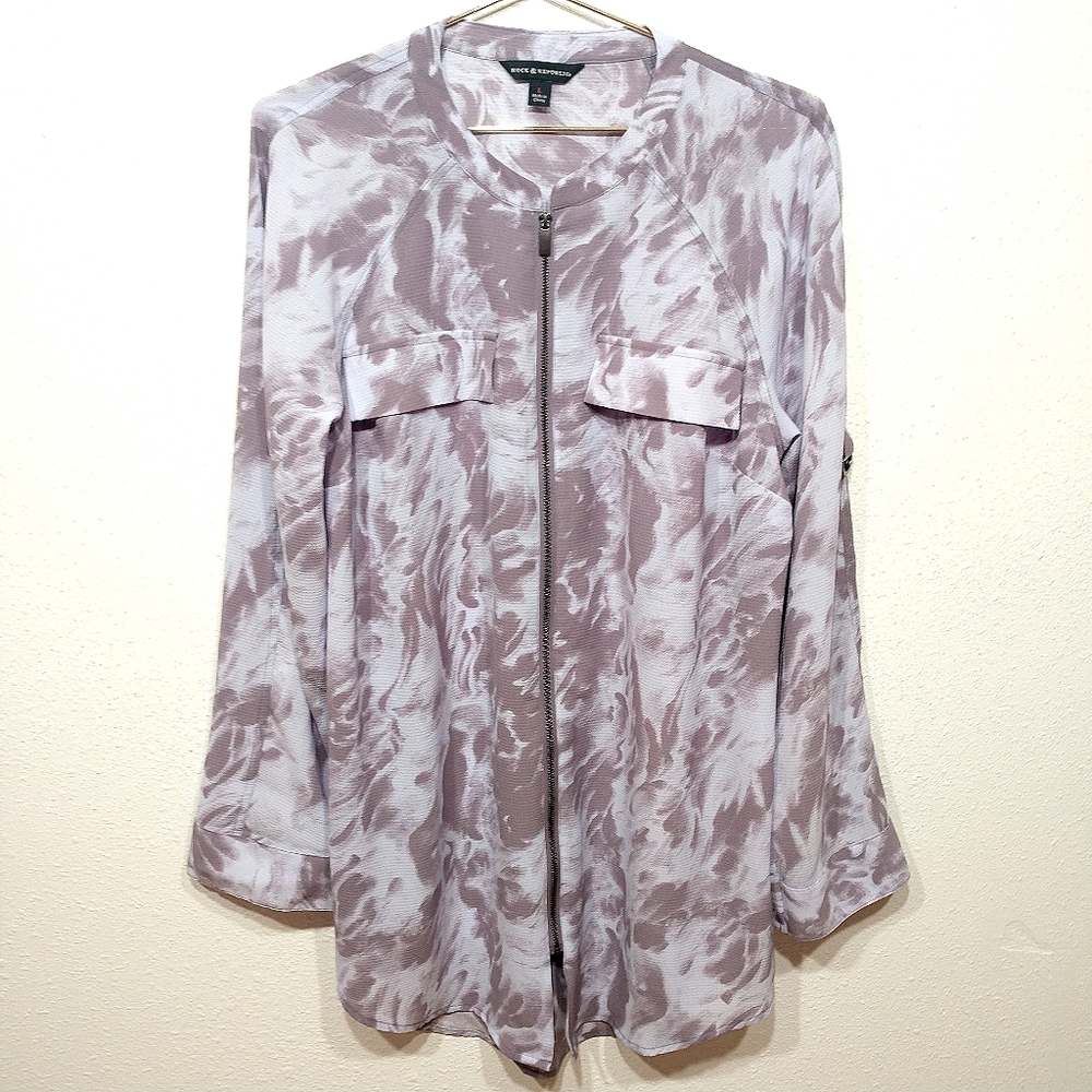 Rock & Republic Tunic Roll Tab Sleeve - Size Large